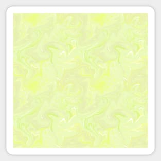 Pastel Yellow Green Silk Marble - Digital Liquid Paint Sticker